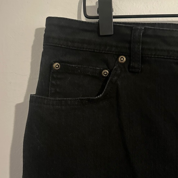 Faded Glory Black Stretch Denim Jeans | Size 14 | Cotton Straight Leg - Picture 9 of 12